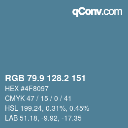 Color code: RGB 79.9 128.2 151 | qconv.com