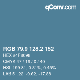 Color code: RGB 79.9 128.2 152 | qconv.com