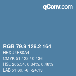 Color code: RGB 79.9 128.2 164 | qconv.com