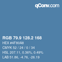 Color code: RGB 79.9 128.2 168 | qconv.com