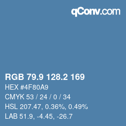 Color code: RGB 79.9 128.2 169 | qconv.com