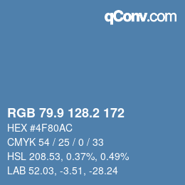Color code: RGB 79.9 128.2 172 | qconv.com