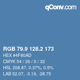 Color code: RGB 79.9 128.2 173 | qconv.com