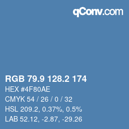 Color code: RGB 79.9 128.2 174 | qconv.com