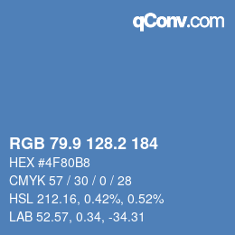 Color code: RGB 79.9 128.2 184 | qconv.com