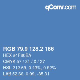 Color code: RGB 79.9 128.2 186 | qconv.com