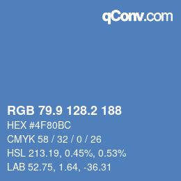 Farbcode: RGB 79.9 128.2 188 | qconv.com