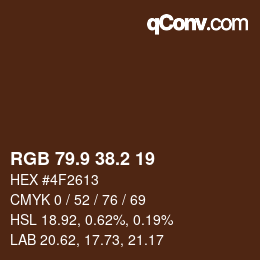 Color code: RGB 79.9 38.2 19 | qconv.com