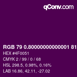 カラーコード: RGB 79 0.80000000000001 81 | qconv.com