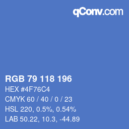 カラーコード: RGB 79 118 196 | qconv.com