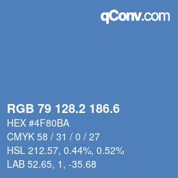 カラーコード: RGB 79 128.2 186.6 | qconv.com