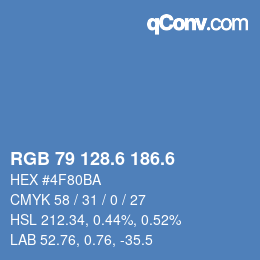 カラーコード: RGB 79 128.6 186.6 | qconv.com