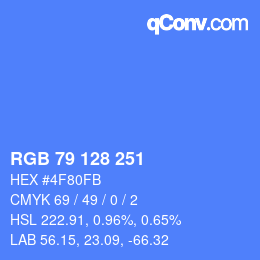 Color code: RGB 79 128 251 | qconv.com