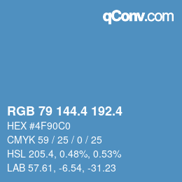 カラーコード: RGB 79 144.4 192.4 | qconv.com