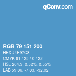 Color code: RGB 79 151 200 | qconv.com