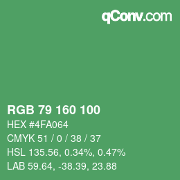 Color code: RGB 79 160 100 | qconv.com