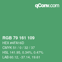 Color code: RGB 79 161 109 | qconv.com