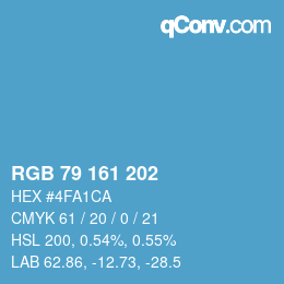 Farbcode: RGB 79 161 202 | qconv.com