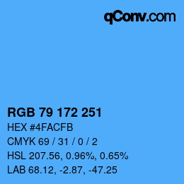 Color code: RGB 79 172 251 | qconv.com
