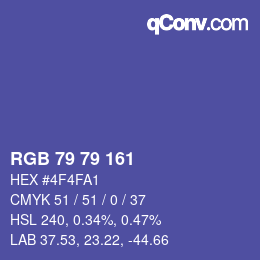 Código de color: RGB 79 79 161 | qconv.com