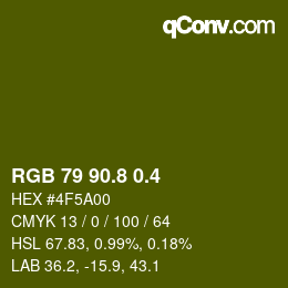 カラーコード: RGB 79 90.8 0.4 | qconv.com
