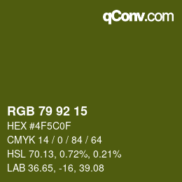 颜色代码: RGB 79 92 15 | qconv.com