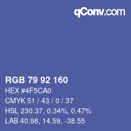 Color code: RGB 79 92 160 | qconv.com