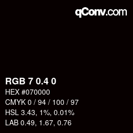 カラーコード: RGB 7 0.4 0 | qconv.com