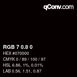 Color code: RGB 7 0.8 0 | qconv.com