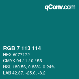Color code: RGB 7 113 114 | qconv.com