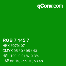 Color code: RGB 7 145 7 | qconv.com