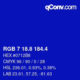 カラーコード: RGB 7 18.8 184.4 | qconv.com