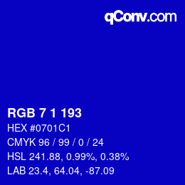 Code couleur: RGB 7 1 193 | qconv.com