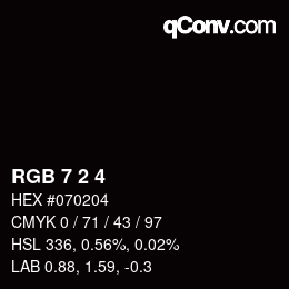 Color code: RGB 7 2 4 | qconv.com