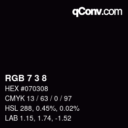 Farbcode: RGB 7 3 8 | qconv.com