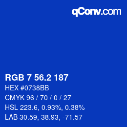 Color code: RGB 7 56.2 187 | qconv.com