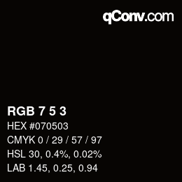 颜色代码: RGB 7 5 3 | qconv.com