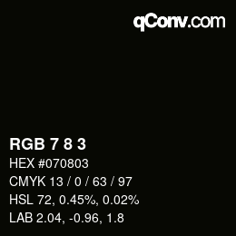 Farbcode: RGB 7 8 3 | qconv.com