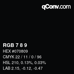 カラーコード: RGB 7 8 9 | qconv.com