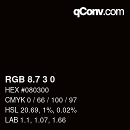 カラーコード: RGB 8.7 3 0 | qconv.com