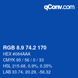 Color code: RGB 8.9 74.2 170 | qconv.com