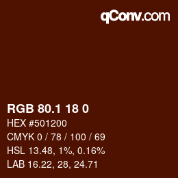 カラーコード: RGB 80.1 18 0 | qconv.com