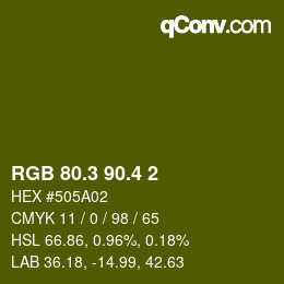 カラーコード: RGB 80.3 90.4 2 | qconv.com
