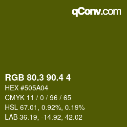 カラーコード: RGB 80.3 90.4 4 | qconv.com
