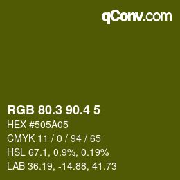カラーコード: RGB 80.3 90.4 5 | qconv.com