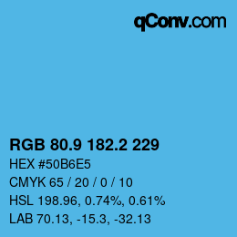 Color code: RGB 80.9 182.2 229 | qconv.com