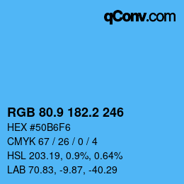 Color code: RGB 80.9 182.2 246 | qconv.com