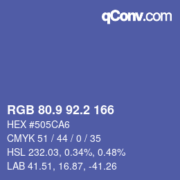 Color code: RGB 80.9 92.2 166 | qconv.com