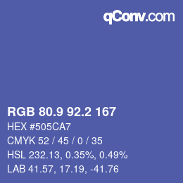 Color code: RGB 80.9 92.2 167 | qconv.com