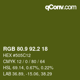 Color code: RGB 80.9 92.2 18 | qconv.com